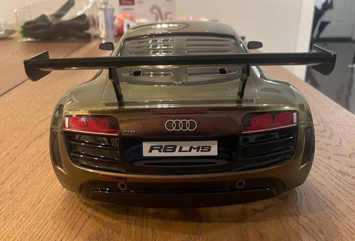 NEW PAINTED IRIDESCENT TAMIYA AUDI R8 1/10 RC CAR BODY 257MM