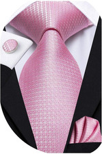 Mens Paisley Striped Tie WOVEN Necktie for Men and Handkerchief Cufflinks Set We
