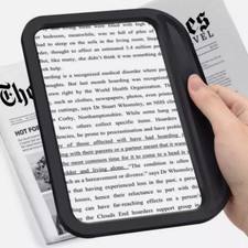 5X Full Page Magnifier Large Handheld Magnifying Glass for Low Visions USA  /