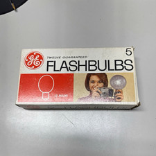 Vintage GE Flashbulbs 5. 12 Bulbs/Box. Total 48 Unused Bulbs Original Box Rare