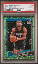 2023 PANINI DONRUSS OPTIC FAST BREAK NEON GREEN #240 JETT HOWARD 4/5 PSA 8
