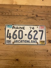 Vintage Maine 1974 Vacationland US Car License Plate 460-627