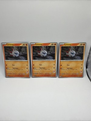 Larvesta Armarouge 44 040/197 Common Battle Academy 2024 Yuka Morii NM 3x Lot