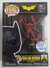 🦇 Christian Bale Signed Funko Pop Heroes Fear Gas Batman (Beckett) #532🦇