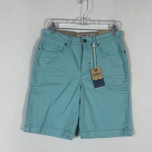Pull & Bear NEW Mens Cotton Bermudas Shorts Size 38 Teal Green Casual Chino NWT