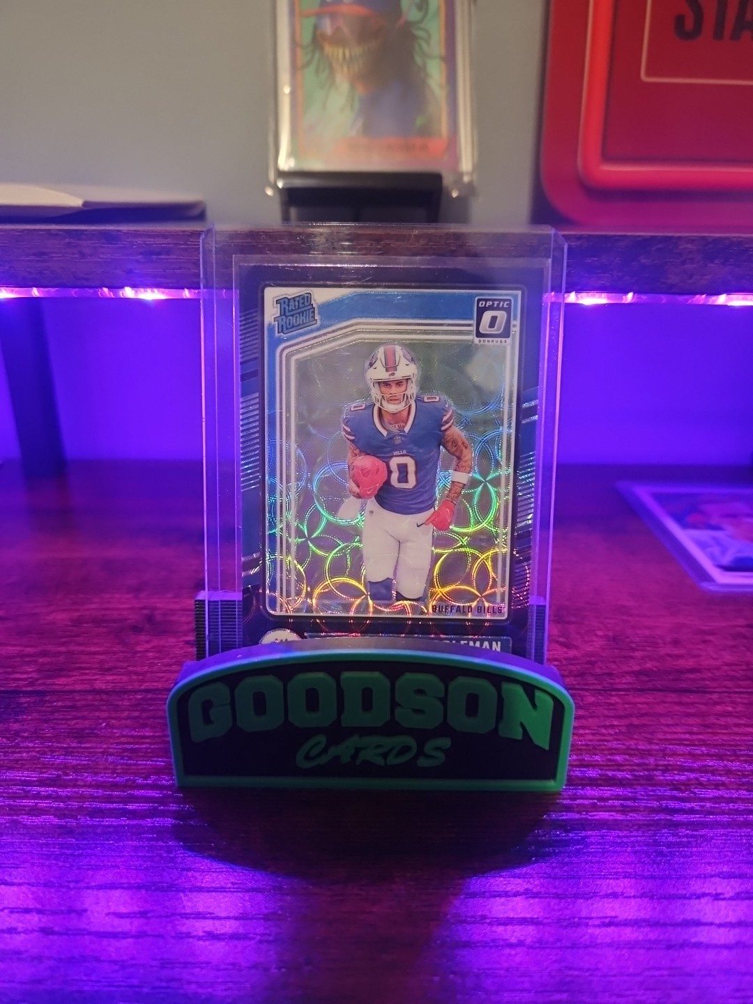 2024 Panini Donruss Optic - Rated Rookie Keon Coleman #263 Purple Scope Prizm...