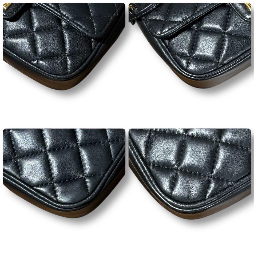 Givenchy Vintage 4G Quilted Leather Shoulder Bag Hand Bag Black Metal Handle image 8