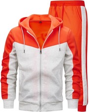 Men Tracksuit for Men Full Zip Sweatshirt Jogger Sports Suit Gym Training Wea...