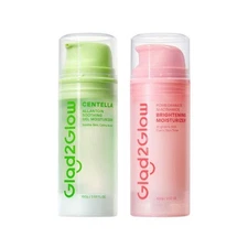 SET Glad2Glow Brightening + Soothing Gel Moisturizer Hydrate Brighten Calms Skin