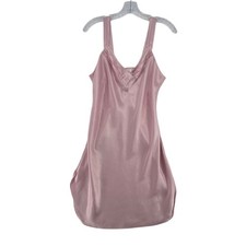 Barbizon Pink Satin Slip Dress Lingerie Chemise Nightgown Vintage