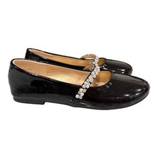 Dream Pairs Mary Jane Shoes Girls Size 4 Black Patent Pearl Rhinestone Dress