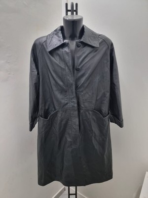Jacke Mantel COBER Leder Damen Farbe schwarz Größe 42 Cod. AN155