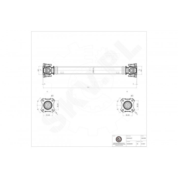 Cardan avant BMW F30 F31 F80 arbre de transmission de rechange OE 26207632650