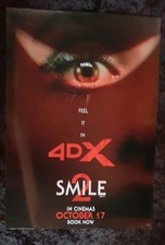 SMILE 2 (2024) Original UK Mini Quad Poster 16x12 &ndash; 4DX Version &ndash; Horror