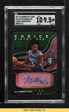 2017 Panini Totally Certified Green /5 De'Aaron Fox SGC 9.5 Mint+ Auto READ v9t
