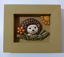 THUN quadro Riccio Sole Fiore fuori produzione cornice legno Cm20X23Cm Formella