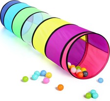 Kids Play Tunnel for Toddlers, Colorful Pop Up Crawl Through Tunnel Play Tent fo