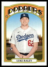 Luke Raley 2021 Topps Heritage Rookie Card RC #526 Los Angeles Dodgers. rookie card picture
