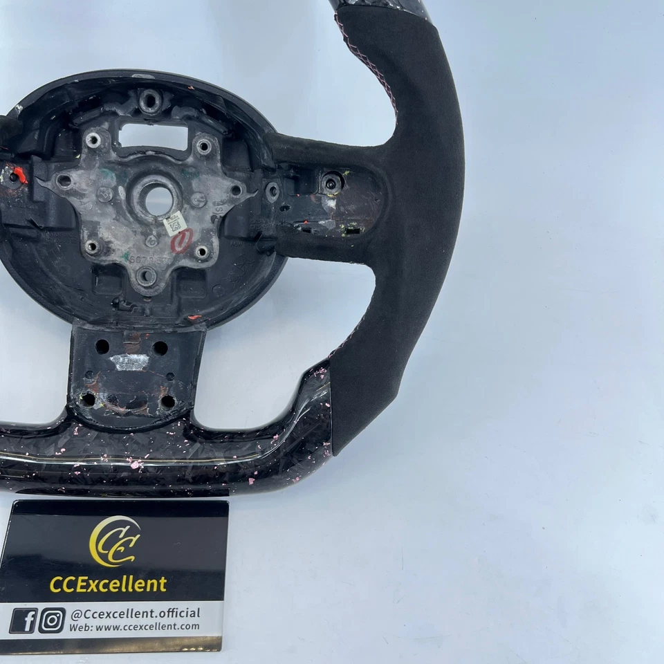 Volante de fibra de carbono real para 2007-2013 Mini Cooper R55 R56 R58 R59 S Mk2 - Imagem 3 de 4