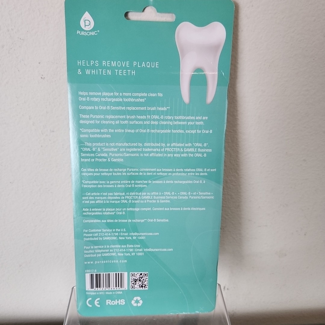 Genuine Pursonic Replacement Toothbrush Heads 8 Pack