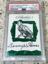 2016 Panini Flawless Greats Lenny Wilkens AUTO #2/5 PSA 9 #G-LW Emerald