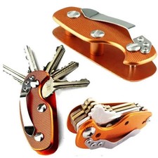 Key Holder Organizer Compact Aluminum Key Holder Clip Folder Keyring Outdoor Mul
