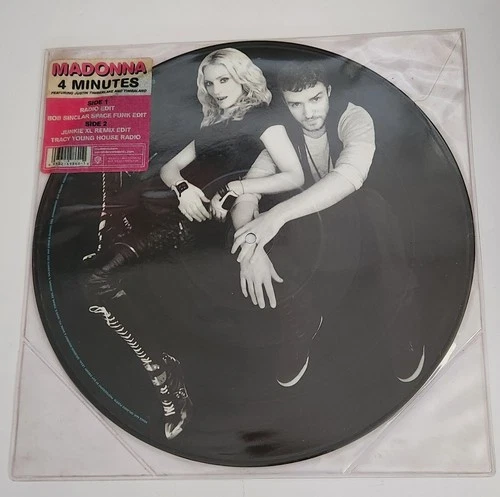 Madonna - 4 MINUTES- 12” Picture Disc Vinyl Feat Justin Timberlake & Timbaland