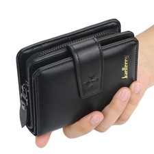 Business Men Short Wallets Zipper Card Holder Organizer High Quality Male Purse
