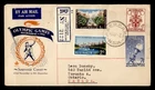DR WHO 1956 AUSTRALIA FDC OLYMPICS COMBO 2S REGISTERED ABERDARE M81897