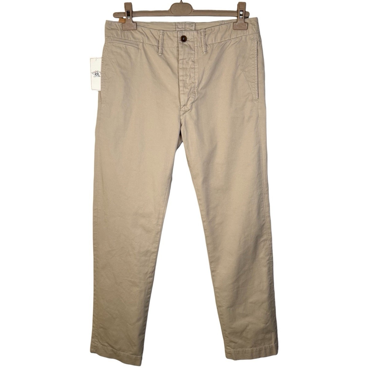 RRL Double RL Officers Chino Pants Mens 32x32 Khaki Straight 