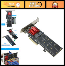 Dual NVMe PCIe Adapter Card - M.2 to PCIe 3.1 x8/x16 for 22110/2280/2260 SSDs