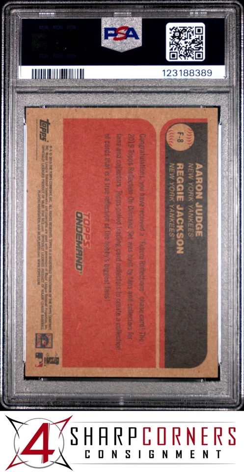 2019 TOPPS ON DEMAND FUTURE REFLECTIONS REGGIE JACKSON-AARON JUDGE POP 1 PSA 10 - Image 2 of 2