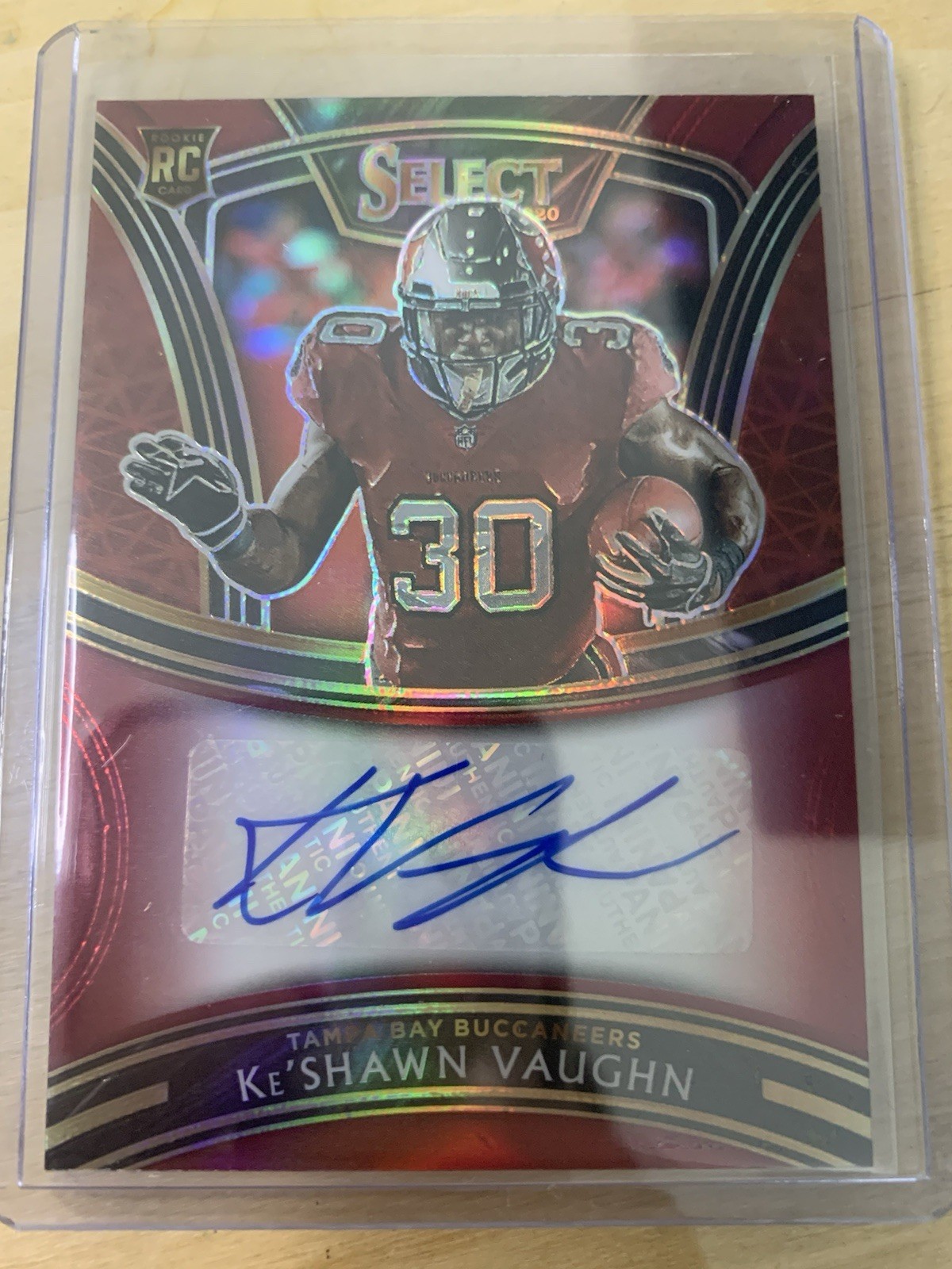 2020 Panini Select Ke’Shawn Vaughn Red Select Signatures #SS-KEV SP /25 RC AUTO 