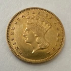 1862 Indian Princess US Gold $1 Type 3 Civil War Era