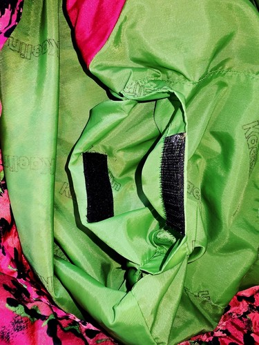 Vintage 80er Kaelin Ski Anorak Jacke Neon Pink Schwarz Abstrakt Splatter L/XL 10 - Bild 14 von 20