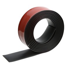 10Ft Self-Adhesive Floor Transition Strip - 2" Wide Rubber 10 Ft, Black