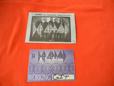 Def Leppard,Working Pass,Postkarte Saturn,British Hard Rock,Union Jack,Hysteria