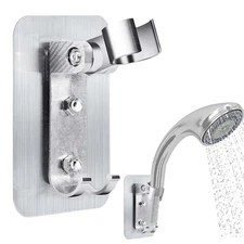 Adjustable Bathroom Shower Head Holder Self-adhesive Wall Mounted Shower Bracket