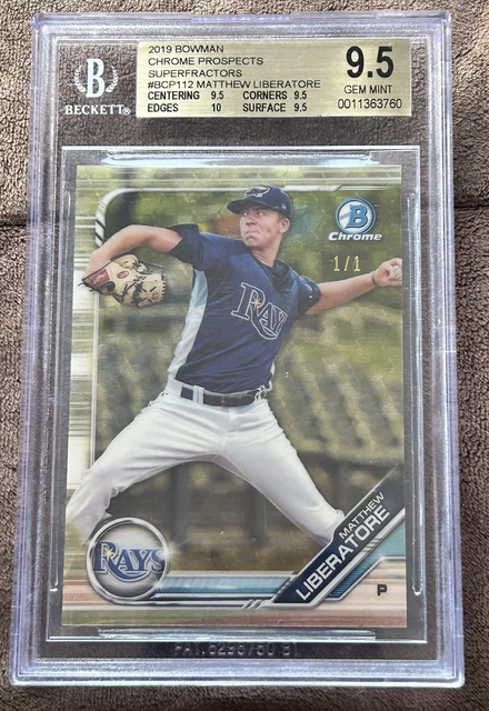 2019 Bowman Chrome Prospects Matthew Liberatore #BCP-112 SuperFractor /1