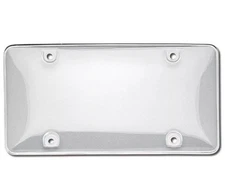 Sporty Clear Bubble License Plate Shield Cover Protector Security