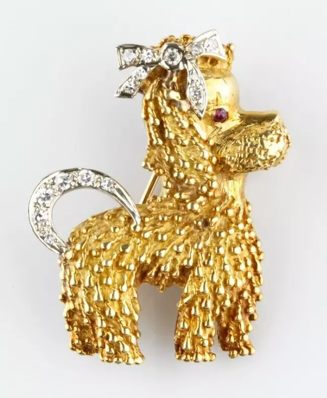 Poodle brooch deals