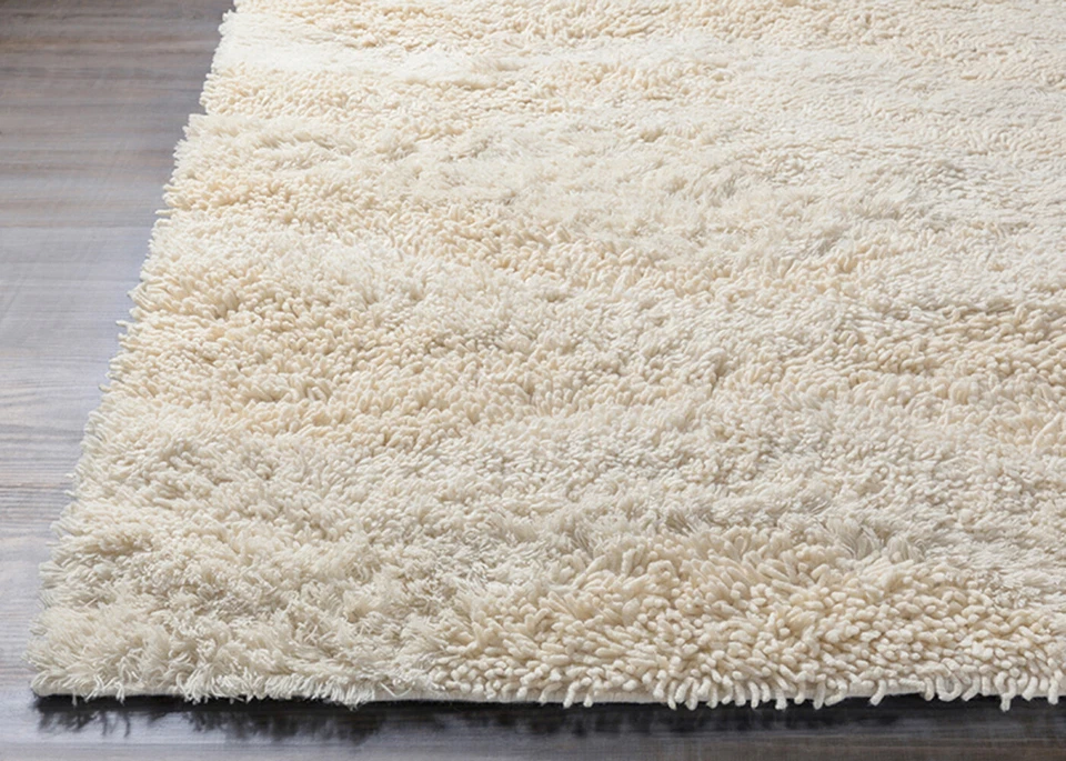 Carpet Ivory Shag/Flokati Area Rug Solid BRK-3300 - Image 2 of 4