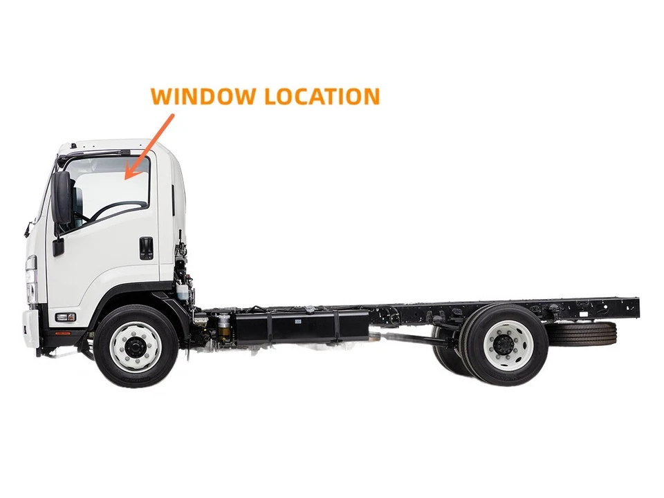 Vidrio de ventana de puerta lateral izquierda/conductor para 97-09 Chevy/GMC T5500 T6500 T7500 T8500 Foto 3 de 4