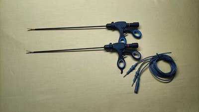 3pcs Laparoscopic Bipolar Sealer Cutter Gold Jaw Silver Jaw With Cable 5mmx330mm