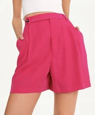 NWT Dkny Frosted Twill Shorts in Amalfi Pink Sz 14