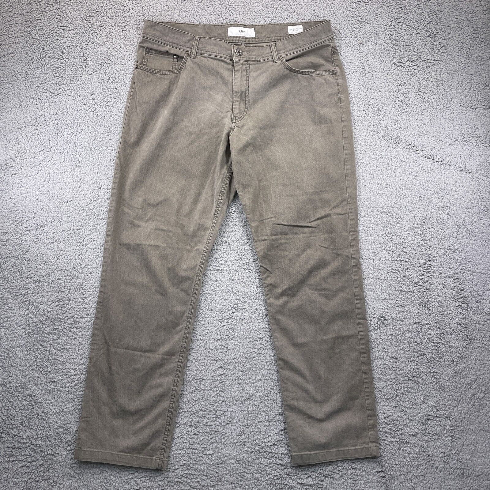 Groen Gespierd metgezel BRAX Cooper Fancy Pants Men's 36x29 Gray Regular Fit Mid-Rise 5-Pockets |  eBay