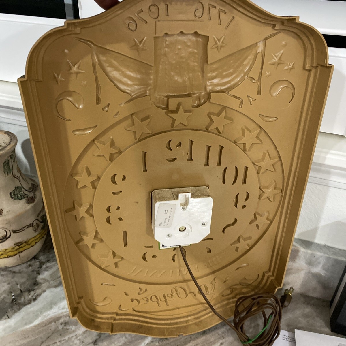 RARE VINTAGE DR. PEPPER BICENTENNIAL WALL CLOCK PLASTIC SIGN Not