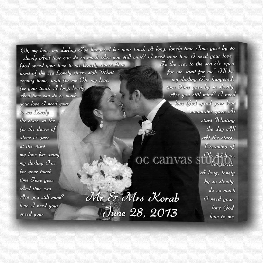 Wedding Vows Canvas Print/ Gallery Wrapped/ Wedding 