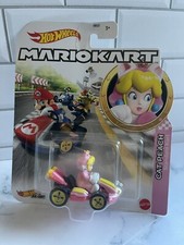 NEW Mattel GRN13 Hot Wheels 1:64 Mario Kart CAT PEACH Standard Kart DieCast Car