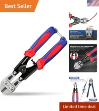 Spring-Loaded Mini Bolt Cutter for Easy Cutting of Bolts and Cables - 8 Inch